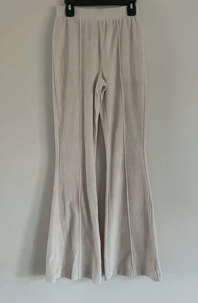 Aerie cream ribbed flare leggings - Image 2