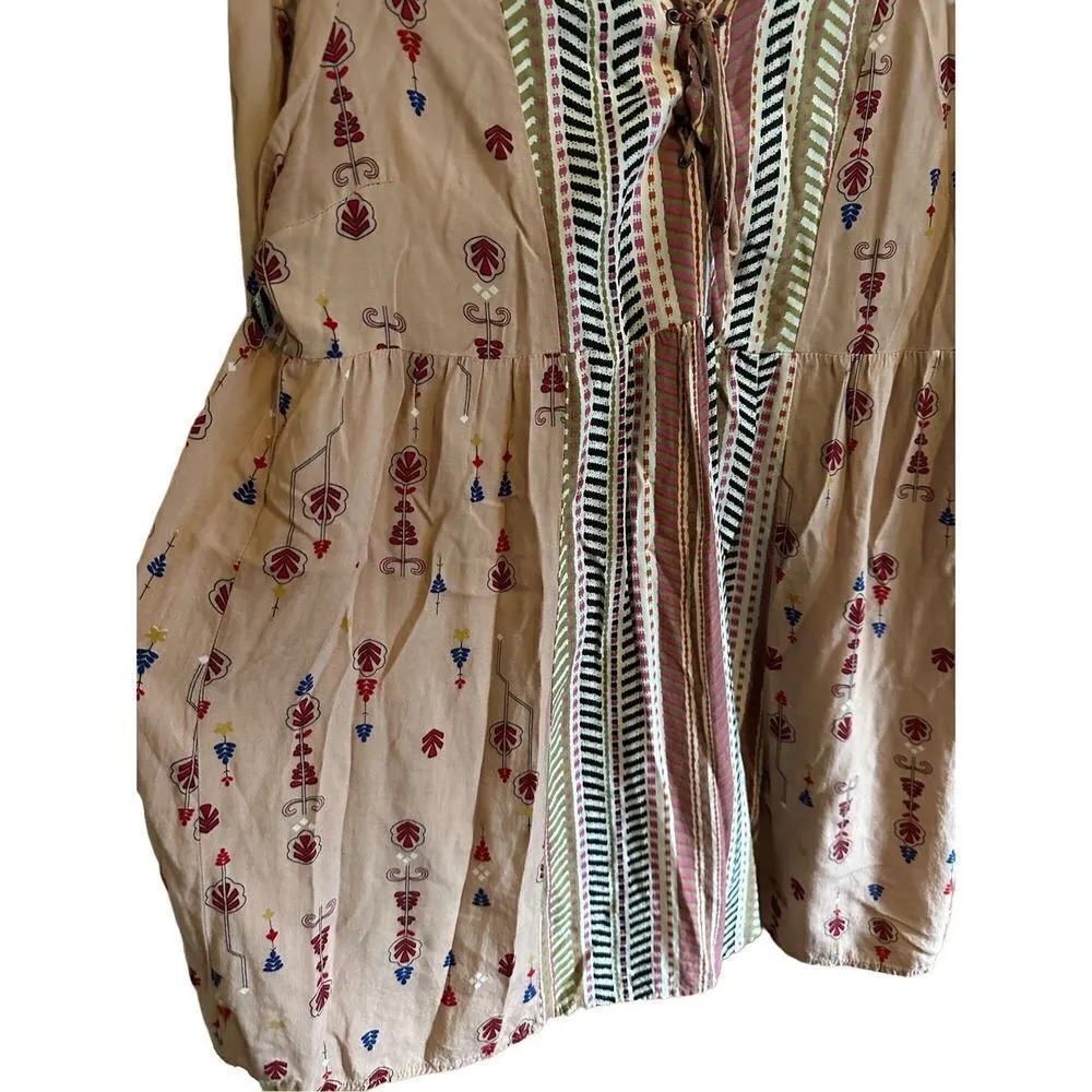 Umgee Womens XL boho pink tunic with dramatic flare sleeves - Image 6