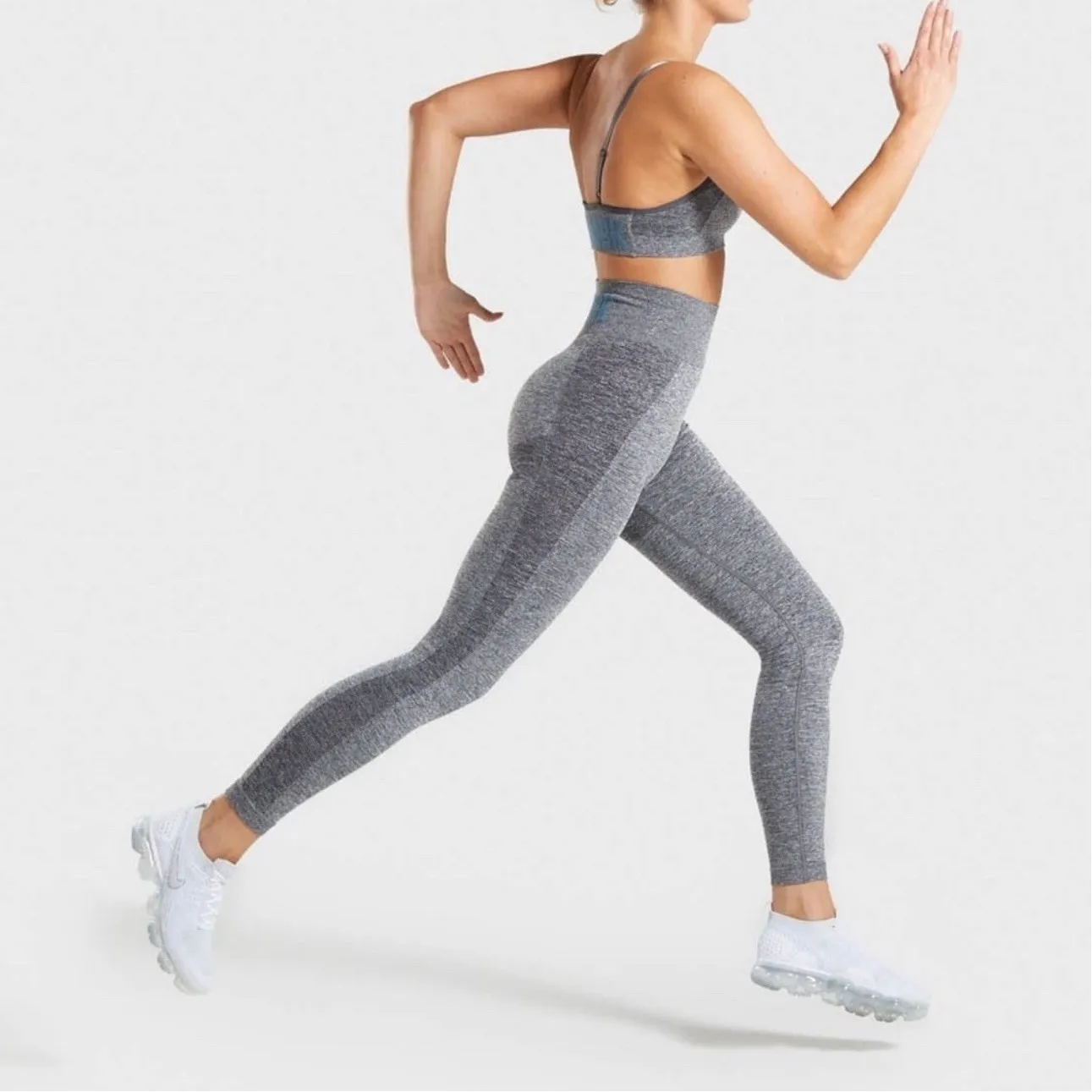 Gymshark Womens Gray Flex High Waisted Seamless Leggings  XS Gym Athletic‎ - Image 3