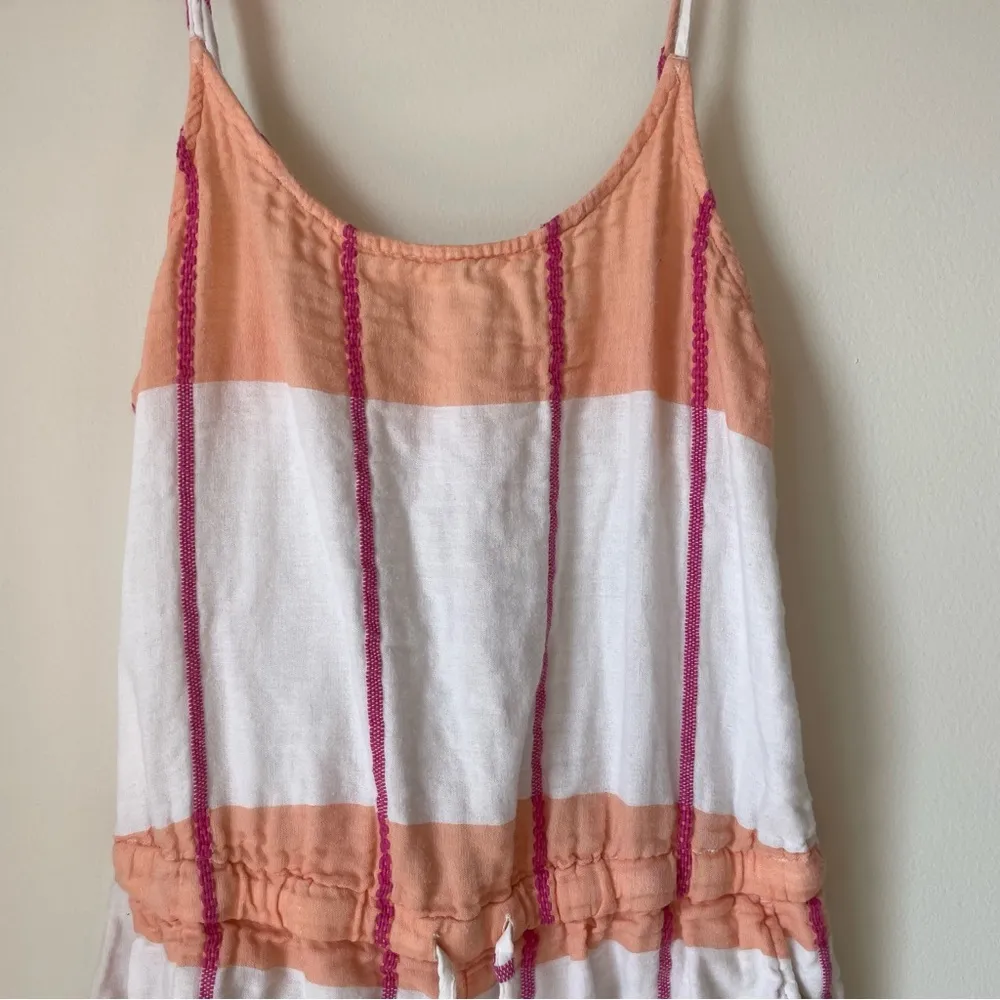 Lou & Grey Striped Shorts Romper - Image 3