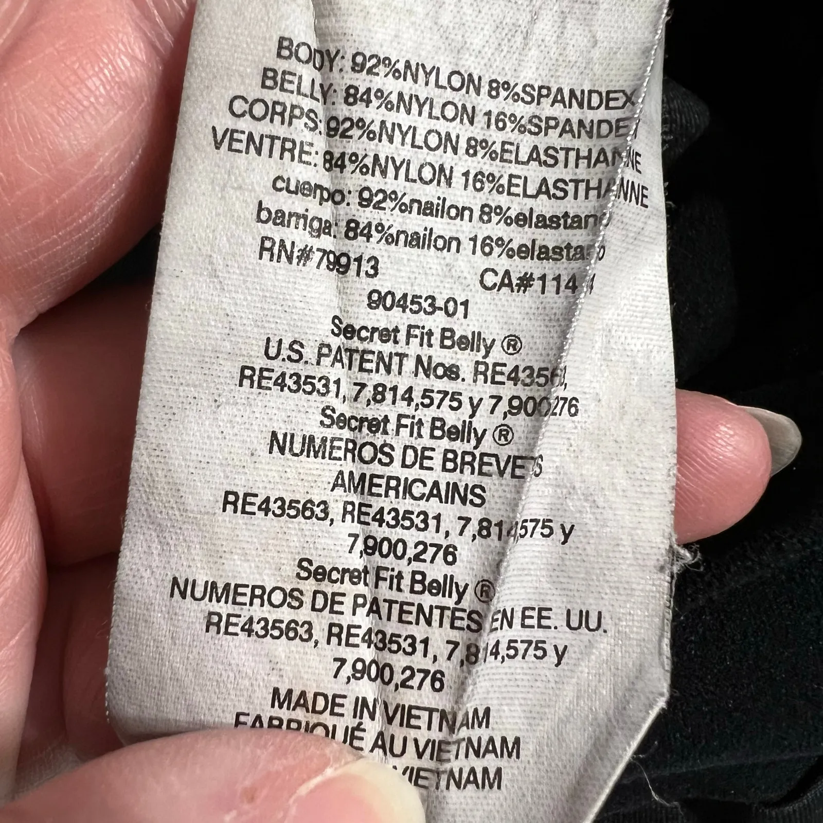 Motherhood Maternity Womens Athletic Capri Leggings Stretchy Casual Black XL - Image 7