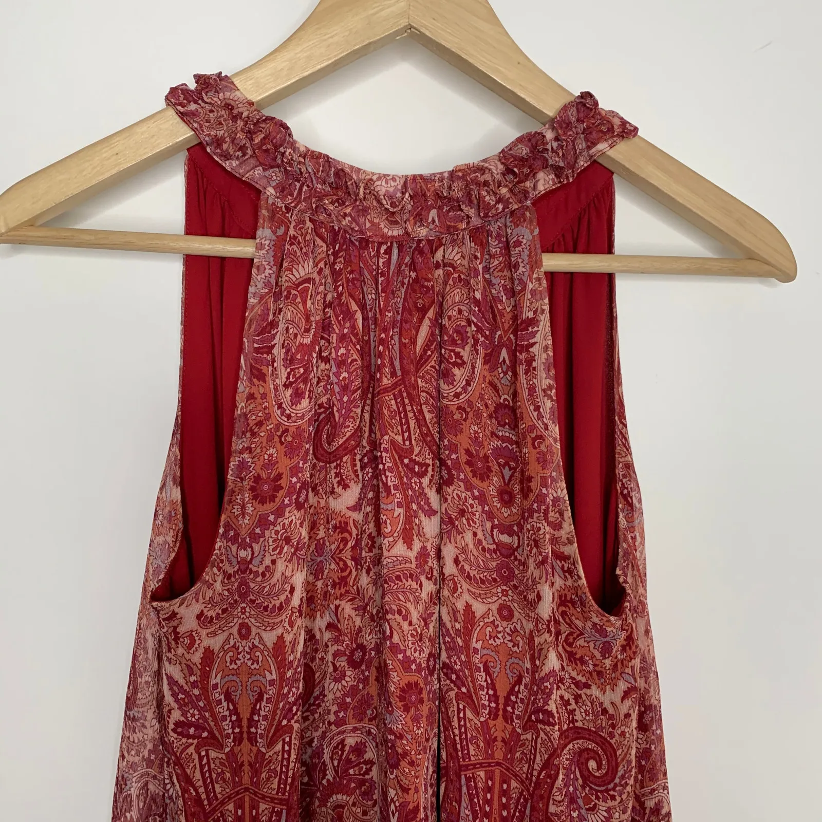 Ramy Brook Jolene Sleeveless Silk Paisley-Print Midi Dress Womens XS - Image 11