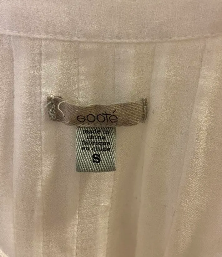 White Long Sleeve Cropped Blouse - Image 4