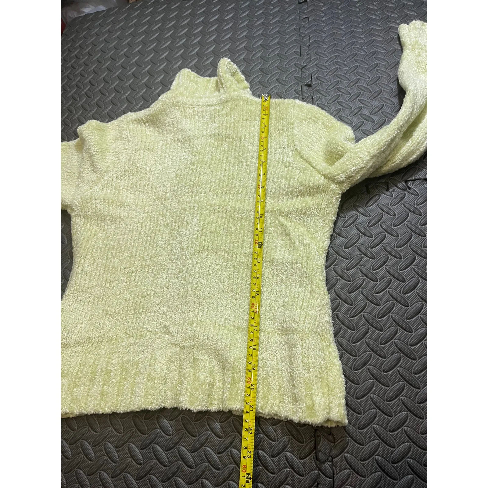 Vintage Y2K Free People Green Cardigan Fuzzy Sweater Knit Womens Size Medium - Image 8