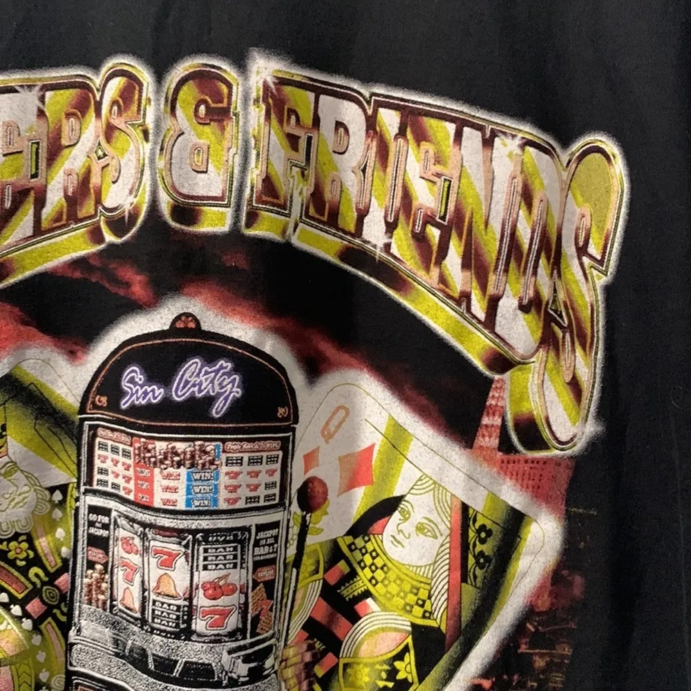 Lovers & Friends Black Graphic Concert Shirt Las Vegas 2022 Size XL EUC #1851 - Image 5