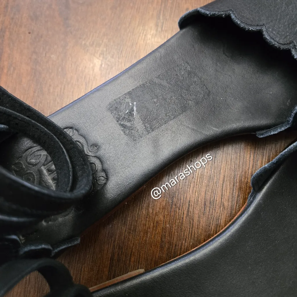 ELF Venus Leather Flats Black Size 10 - Image 9