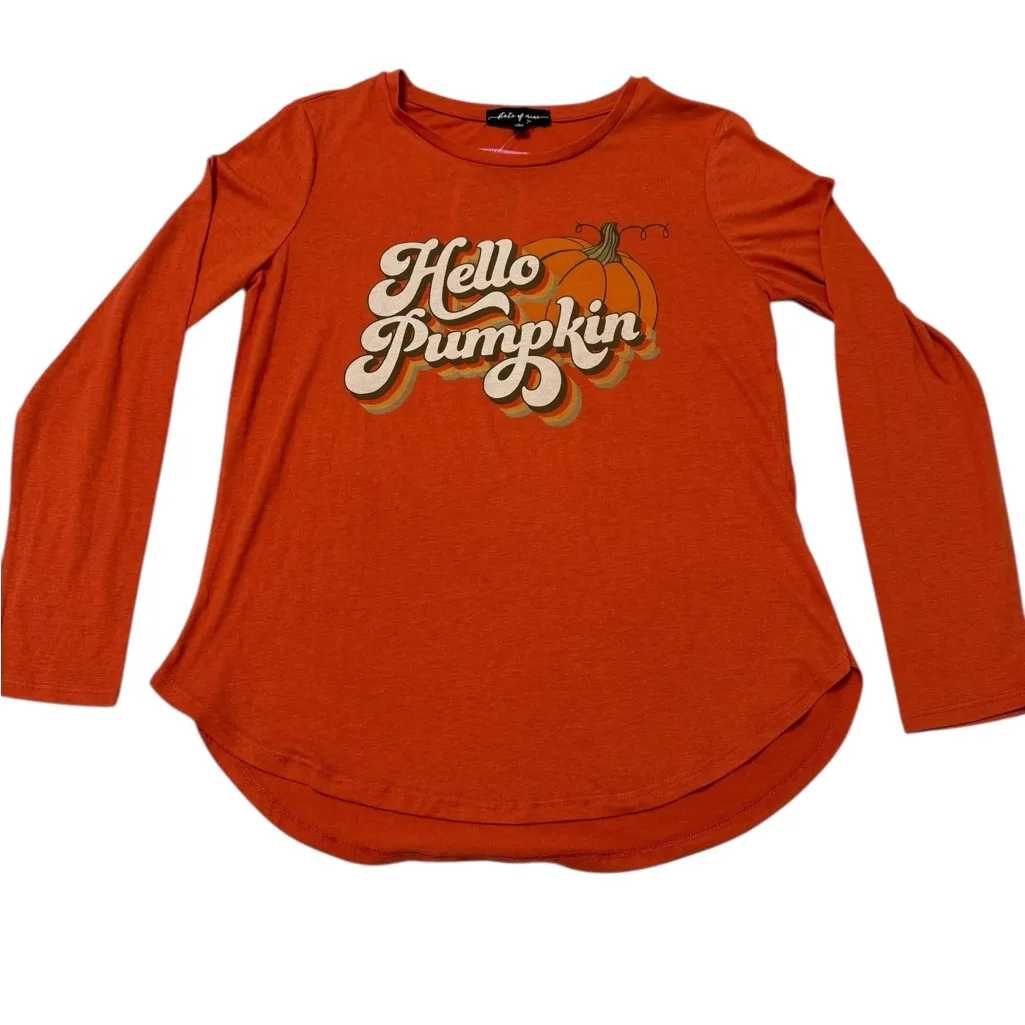 State of Mind Rust 'Hello Pumpkin' Long Sleeve Top Orange - Image 3