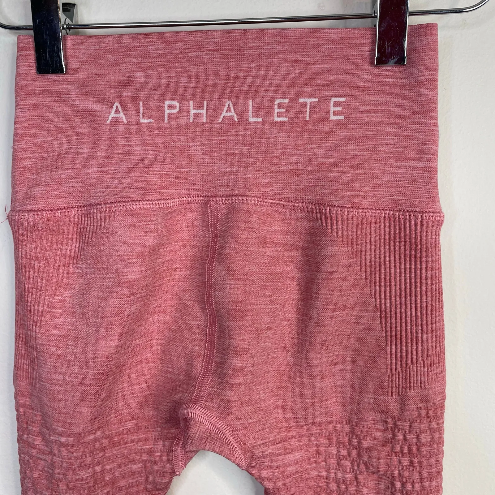 Alphalete Halo Leggings Rose Pink Workout Yoga Running Tights Bottoms womens XS - Image 8