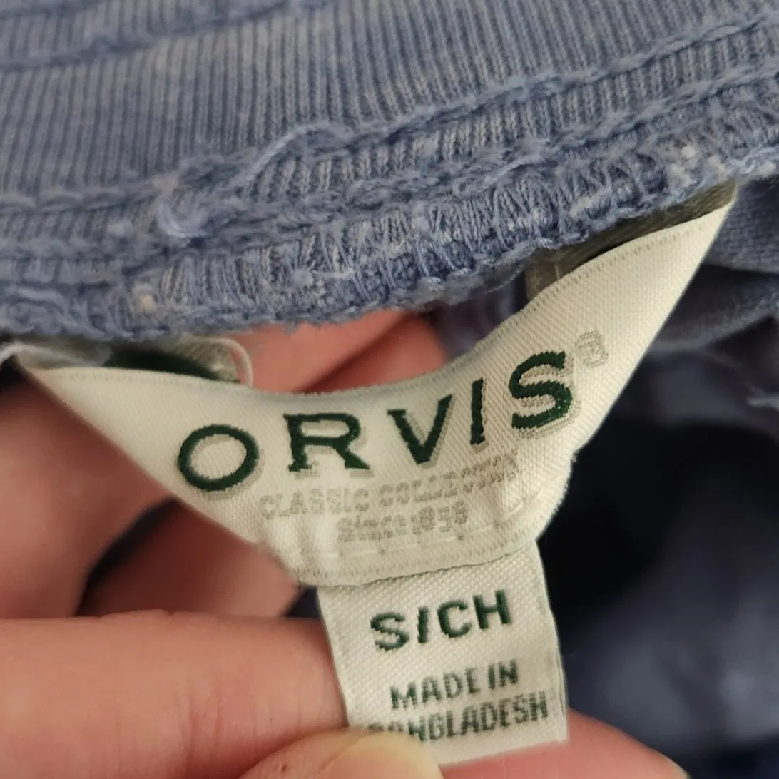 Orvis  Light Blue Pull On Drawstring Relaxed Classic Lounge Shorts Size Small - Image 6