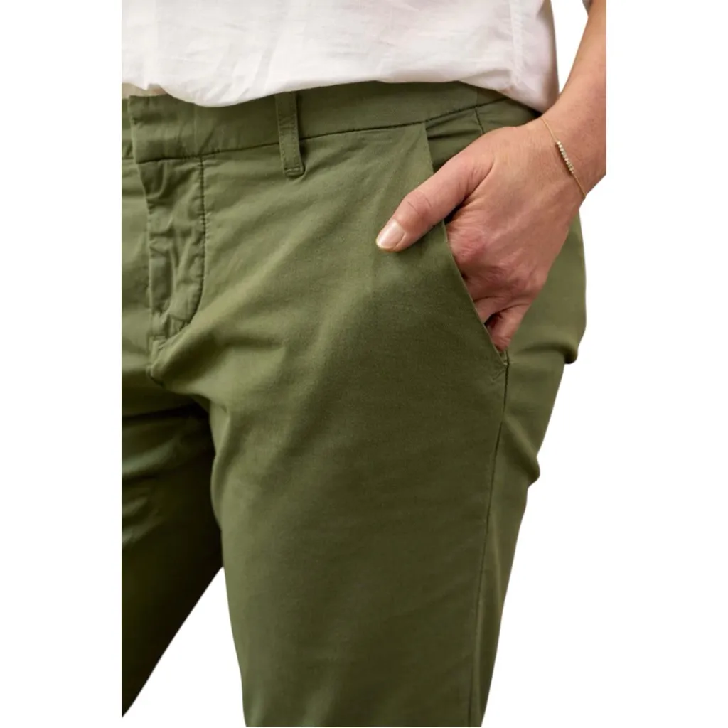 New Frank & Eileen Wicklow Italian Green Performance Twill Crop Pants Sz XS $298 - Image 3