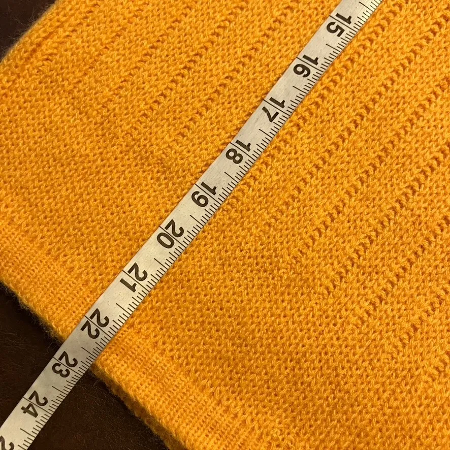 Vintage Nan Dorsey 60's Orange Ribbed‎ Knit Sweater Back Zip Acrylic Mod Retro Size M - Image 11