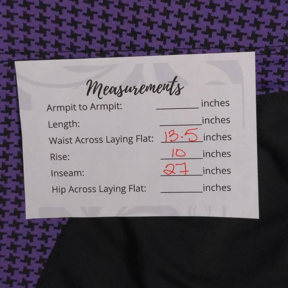 Kerrits Womens Leggings Breeches Purple Black Horseback Riding Printed Patch M - Image 10