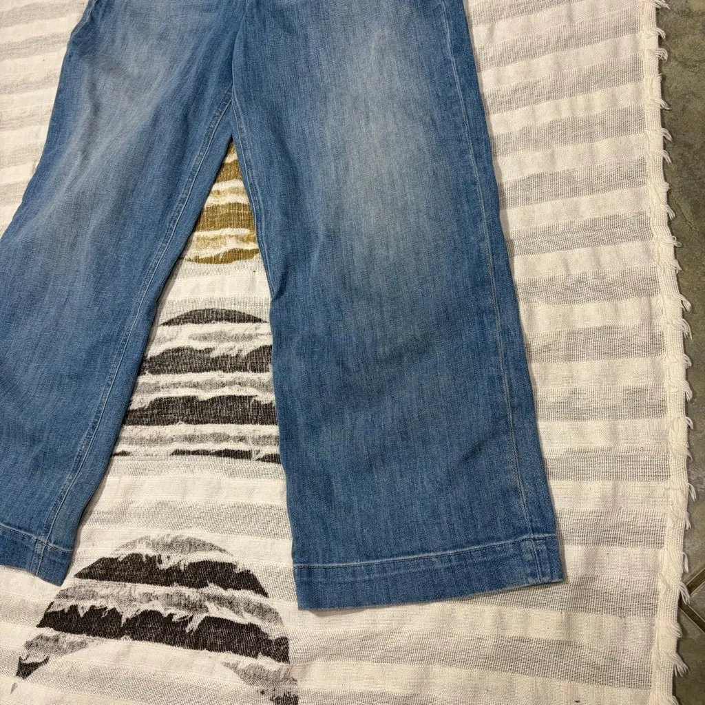 PAIGE Jeans Womens 29 Nellie Wide Leg Cropped Denim Stretch (35x25) Casual - Image 3