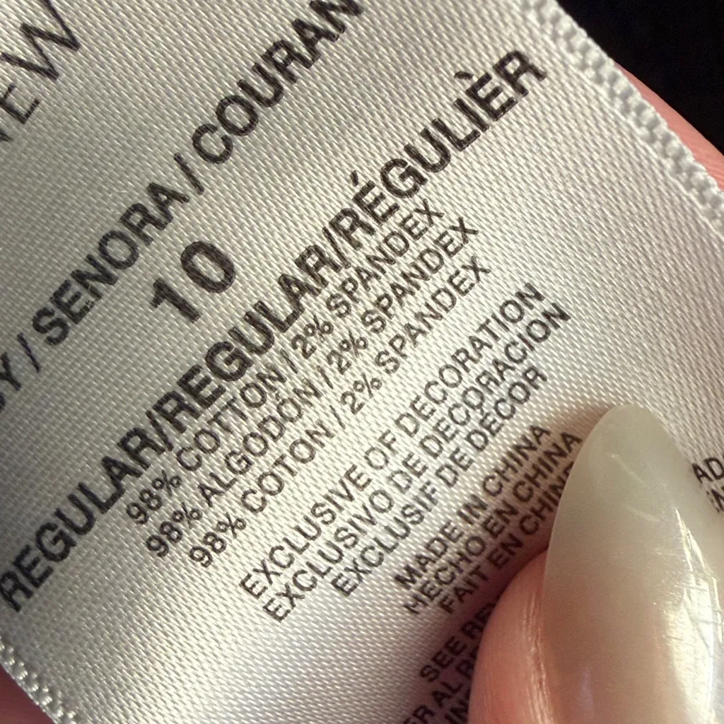 Y2K Jones New York Jeans Bling Black Straight Leg Pants Size 10 Velvet like - Image 8