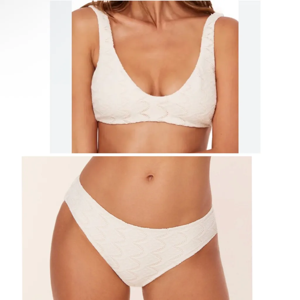 Andie bikini set Delray‎ top bikini bottom gardenia lace cream size S NWOT - Image 2