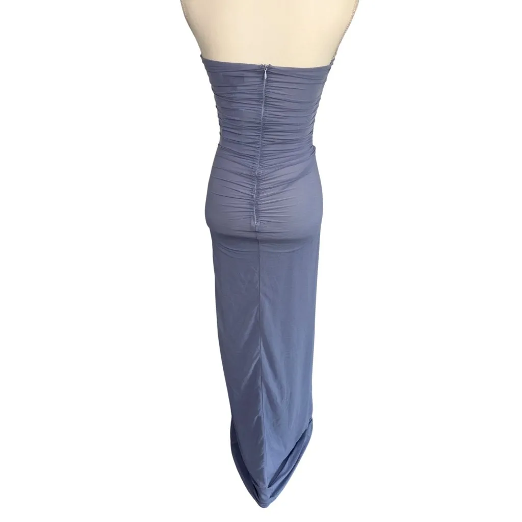 MARIANNA SENCHINA for FWRD Strapless Flower Bloom Midi Dress Small New Womens Purple - Image 7