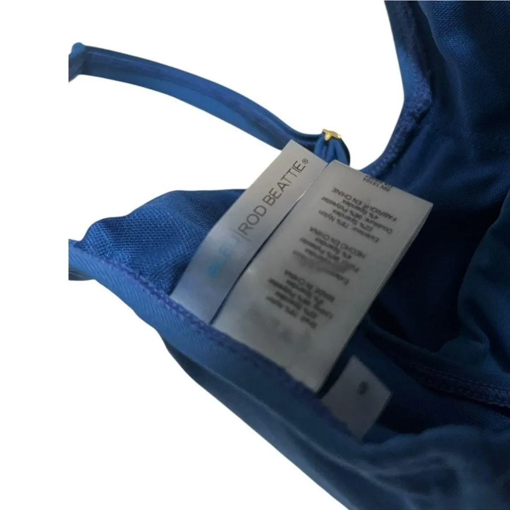 Bleu Rod Beattie Blue Ruched Tie Front Sleeveless Bikini - Image 7