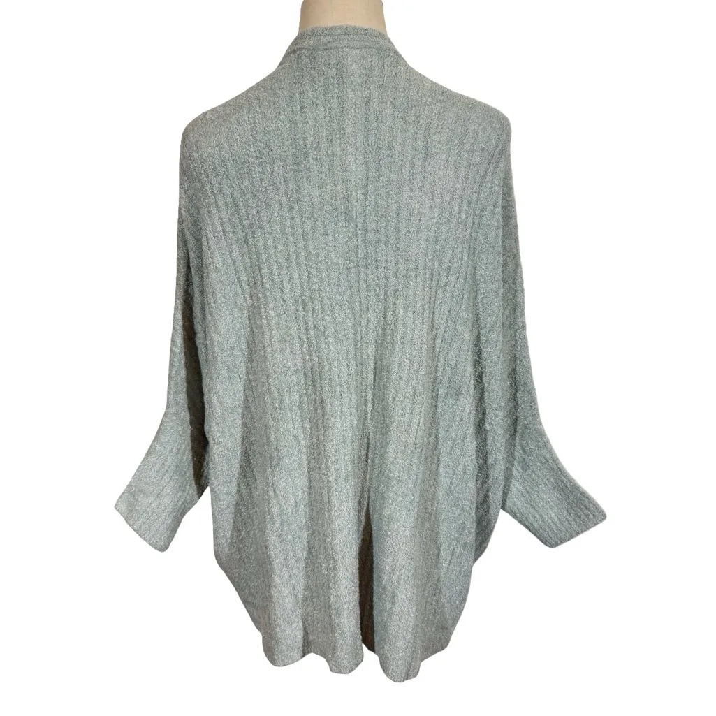 NWT Barefoot Dreams CozyChic Lite Ribbed Shrug Cardi in Meadow Green QVWCL1183 - Image 4