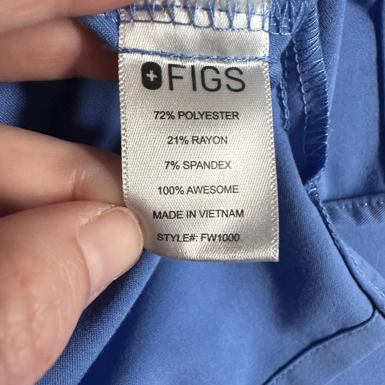 FIGS Technical Collection Scrub Set Womens Medium Ceil Blue V Neck Top Pants - Image 9