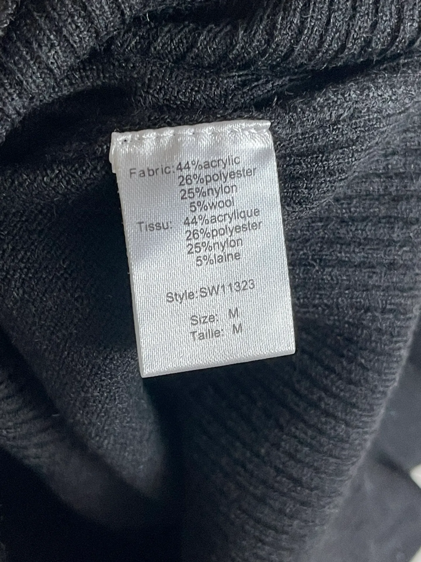 Sleeveless Mock Neck Sweater in Black Size M - Image 5