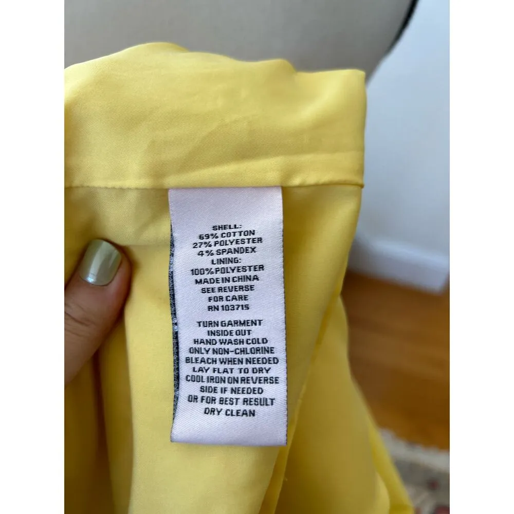 Nanette Lepore Lemon Yellow Shirred Bodice Midi Dress - Image 5