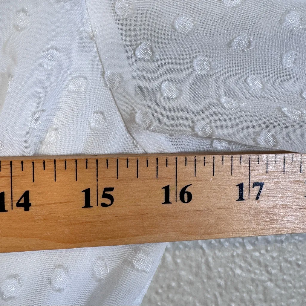 Lioness White Swiss Dot Tiered Mini Dress Womens S Boho Fairy Cottage Core Bride - Image 4