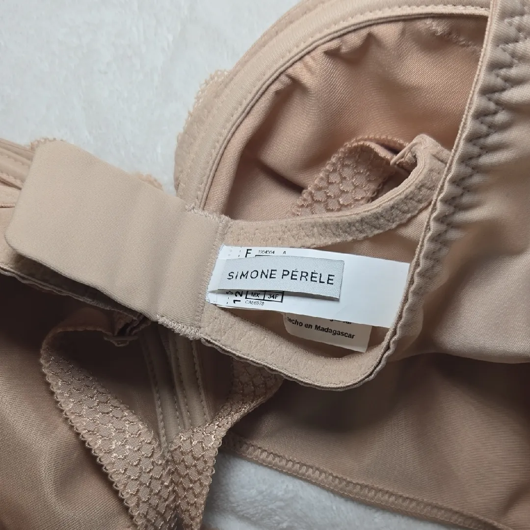 Simone Perele Lace Accent Bra in Tan Size undefined - Image 2