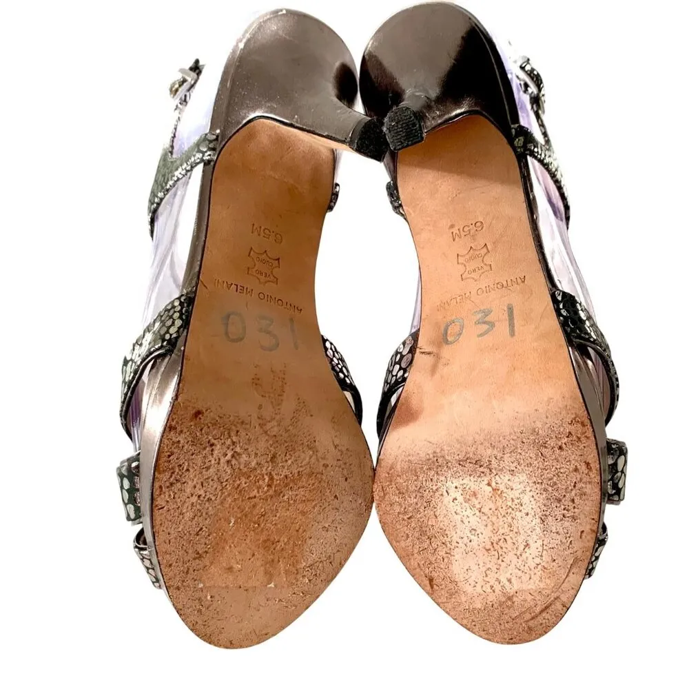 Antonio Melani Silverstone Embellished Heels T-Strap 6.5 Shoes Formal Open Toe - Image 7