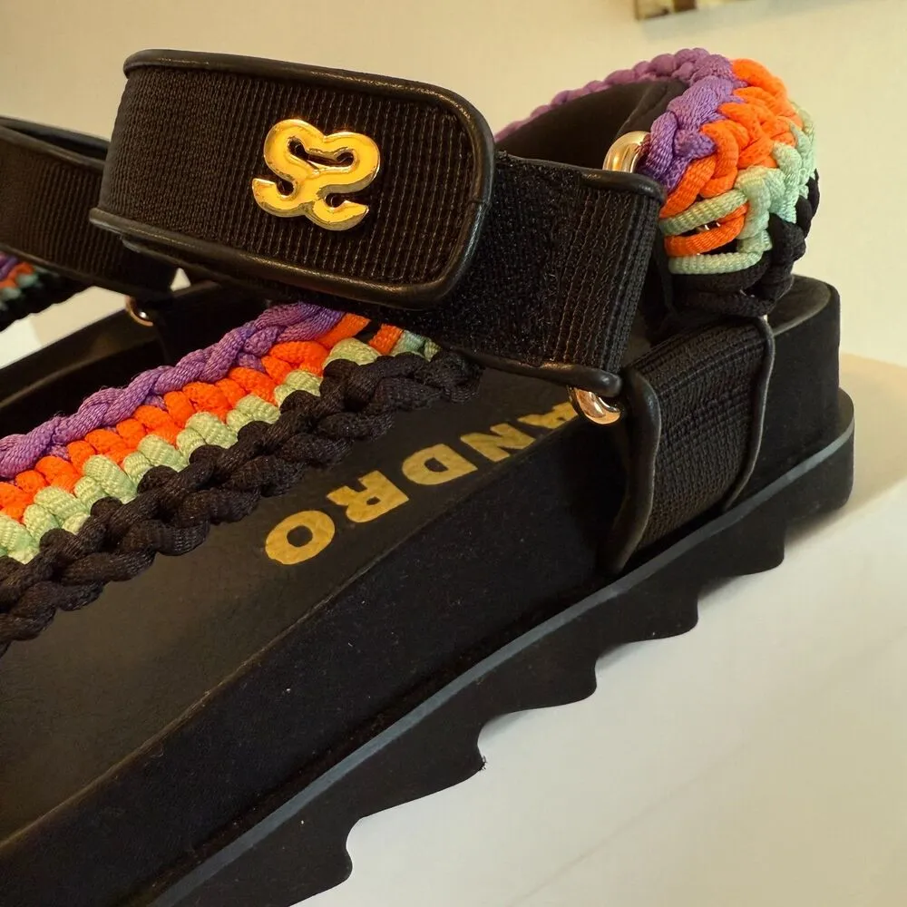 Sandro Olimpia Sandals Platform Flatform Colorful Straps - Image 4