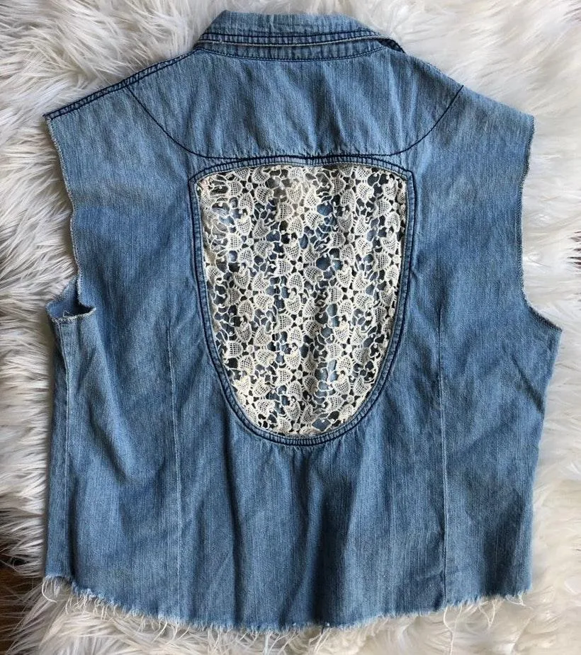 Millau Distressed Denim Vest - Image 3