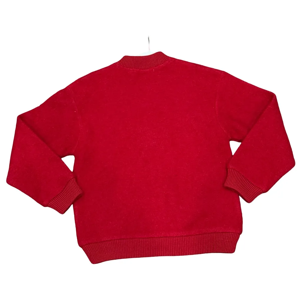 ❤️ Lisa International Women’s Boiled Wool Zipper Jacket – Red, Size Medium Red - Image 5