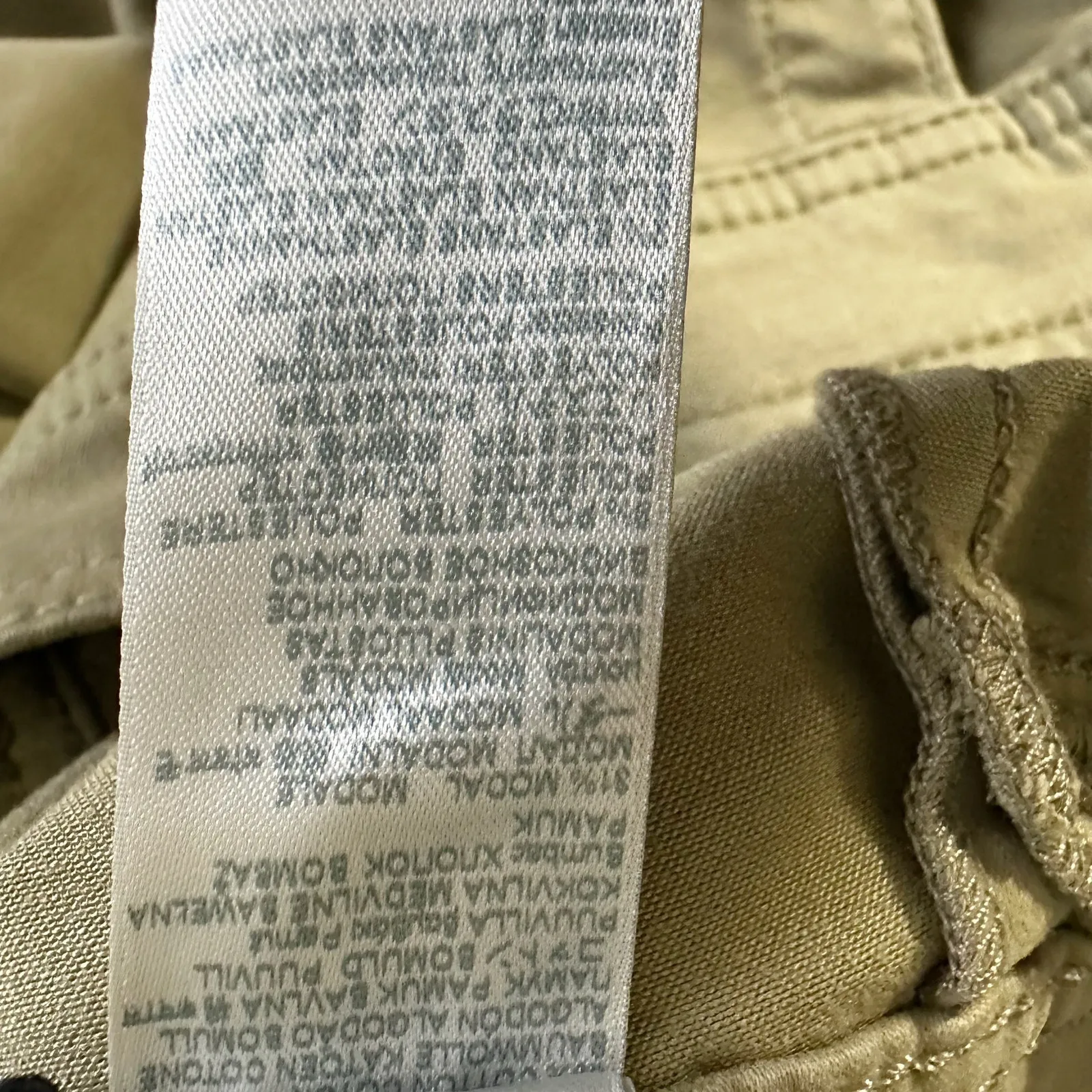 7 For All Mankind Darted Boyfriend Sateen Jogger Pants Size 26 Army - Image 7