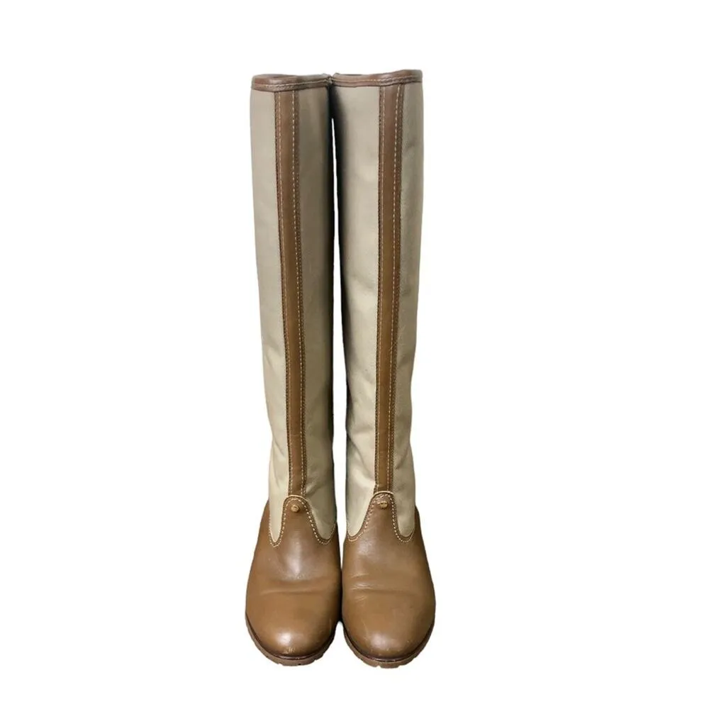 Golo Tan Fabric Equestrian Riding Boots Size 5 - Image 7