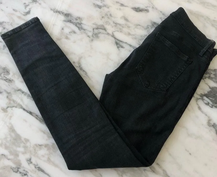 Dark Gray Coated Skinny Jeans - Image 3