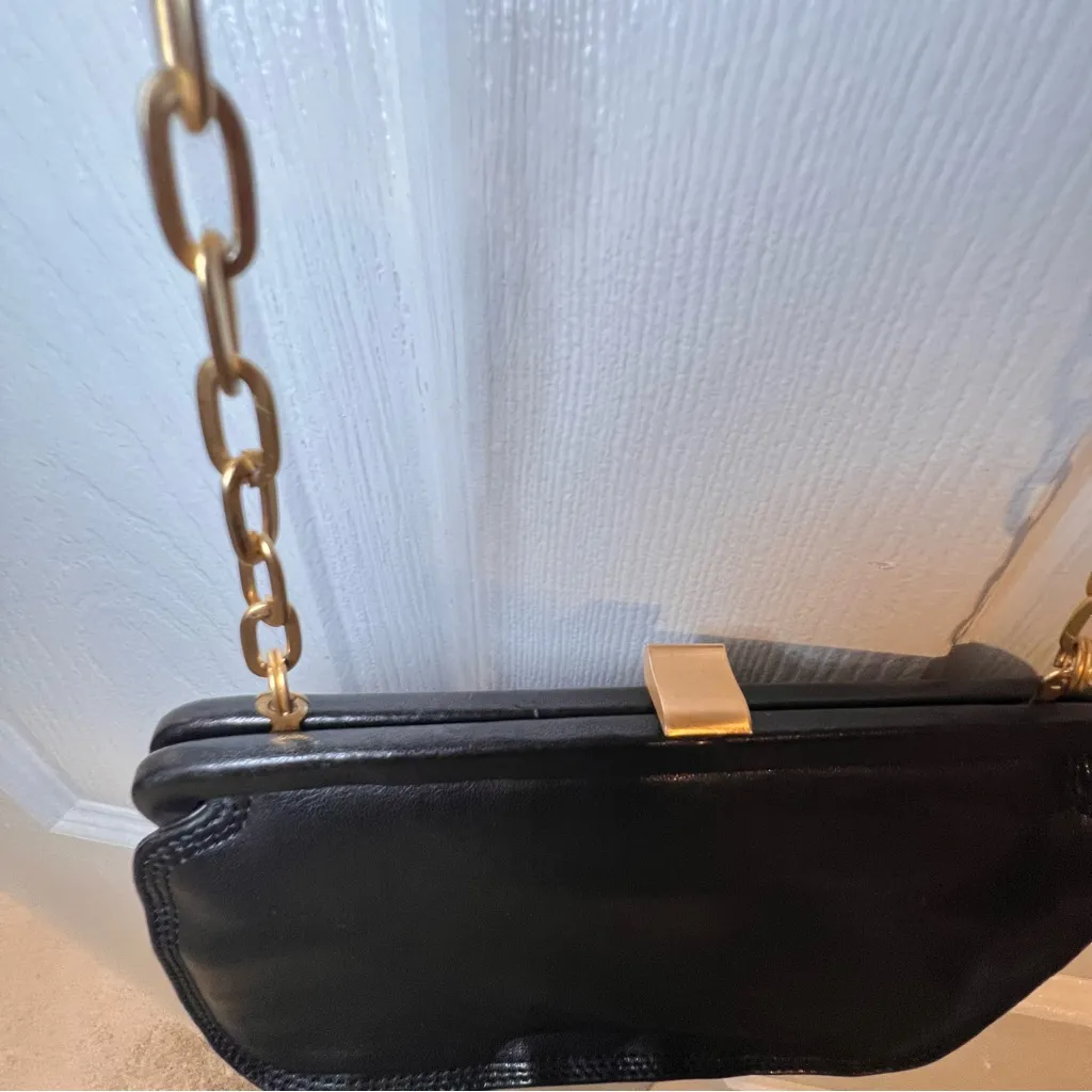 Vintage MCM Liz Claiborne Leather Co Black Shoulder Strap Handbag‎ Purse - Image 8