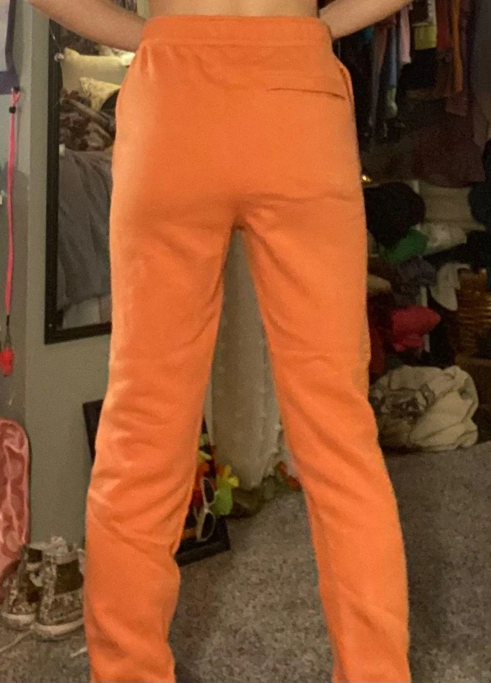 Nike Orange Sweatpants - Image 3