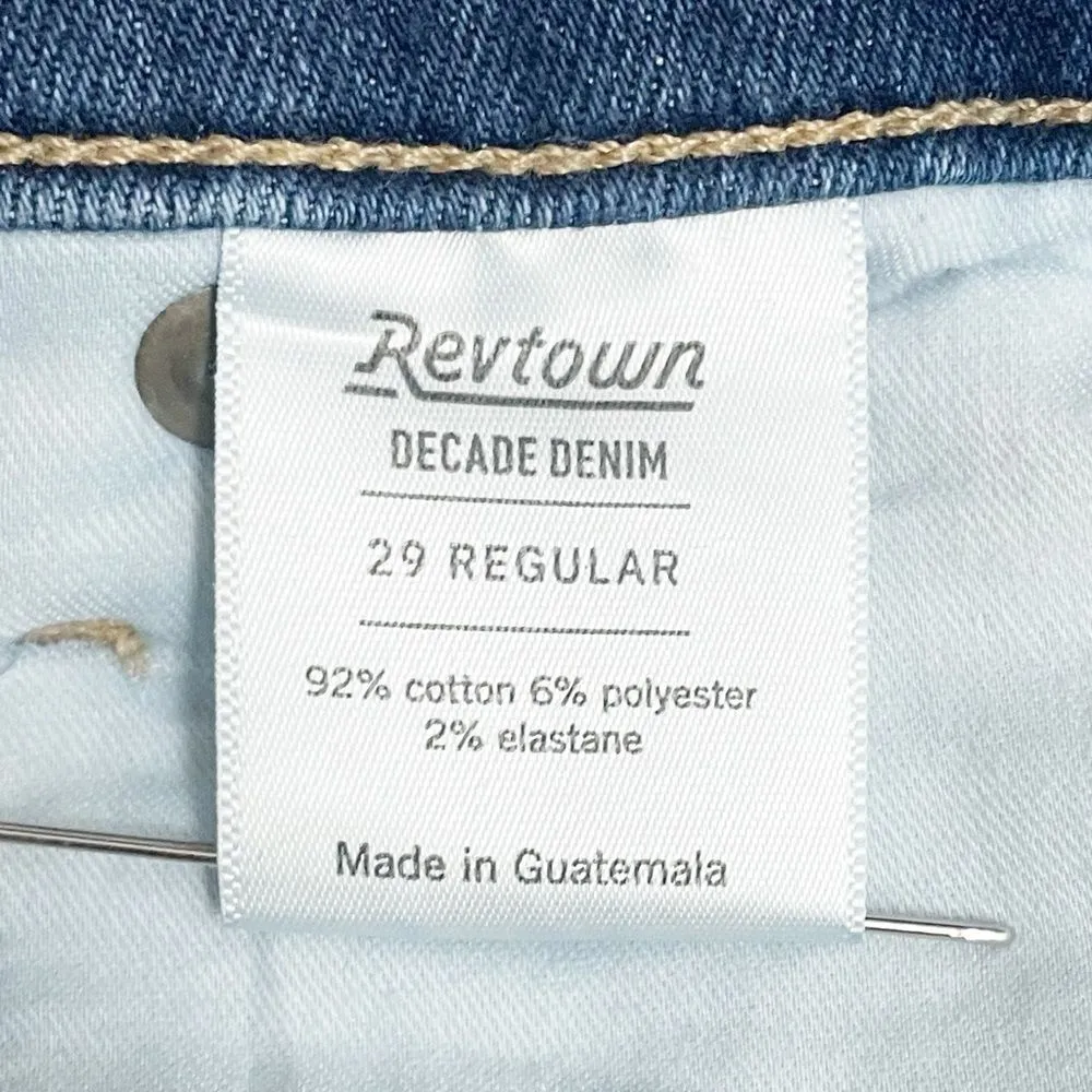 Revtown Decade Denim Size 29 | 8 Mid Rise Skinny Ankle Jeans Medium Indigo Wash Blue - Image 11