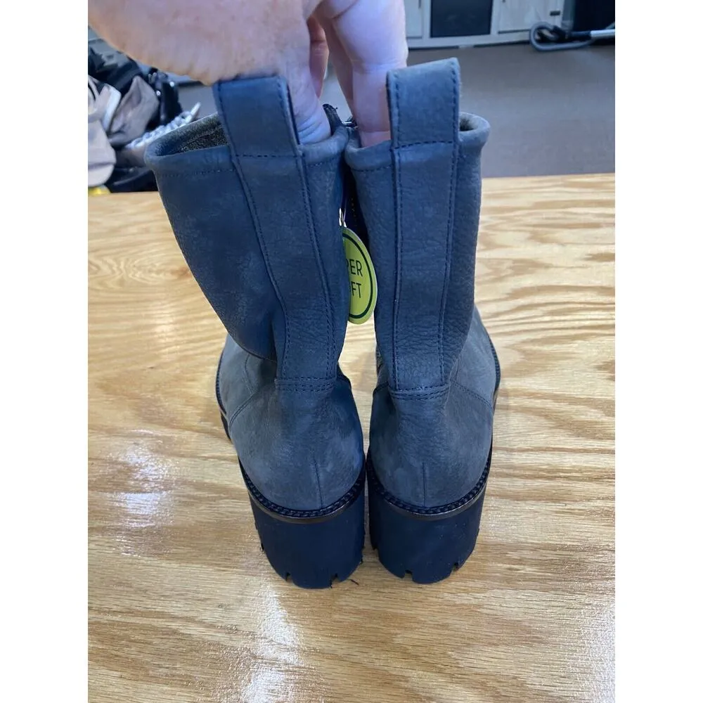 Paul Green Newbury Bootie Women's 6 Blue Leather Side Zip Round Toe Casual S11 - Image 2