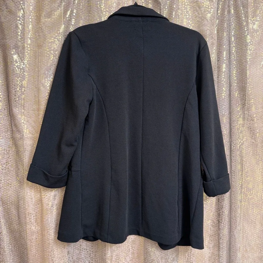 Maurice’s Black Versa Soft Shell Open Front Women's Blazer Jacket Large - Image 2