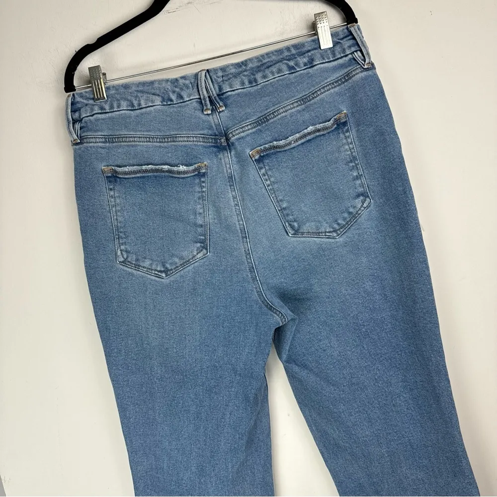 Good American Always Fits Good Legs Straight Jeans Sz 14 /32 Stretch Light Wash - Image 12