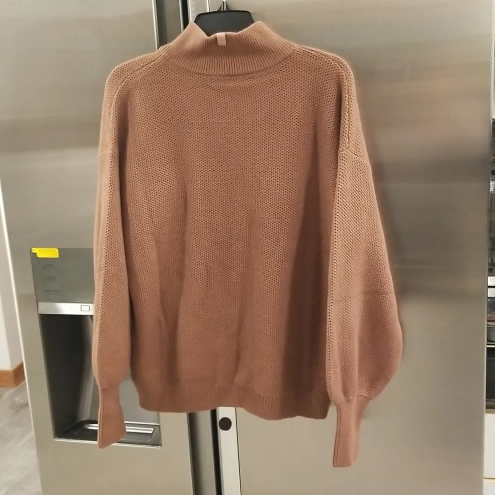 💕LUNYA💕 Cozy Cotton Silk Pocket Henley Pullover Sweater ~ Humble Brown M NWOT Size M - Image 14