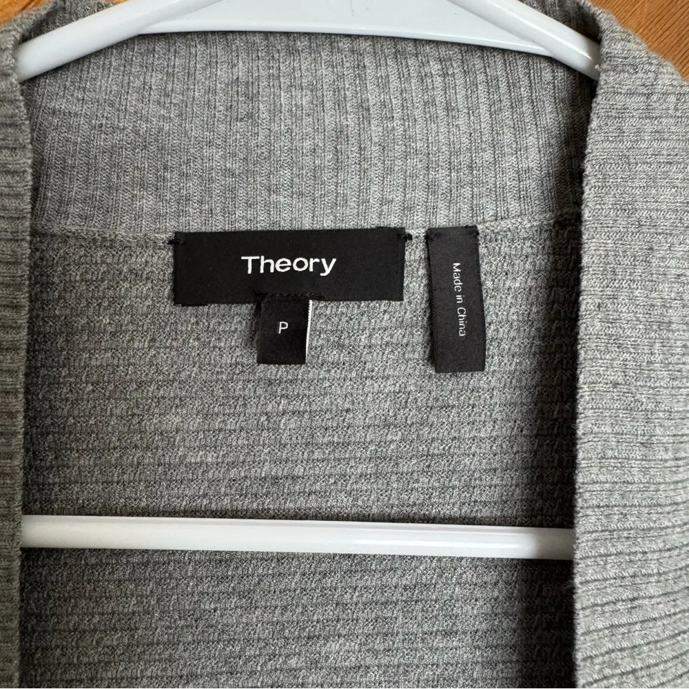 Theory Heather Gray Open Cardigan - Image 2