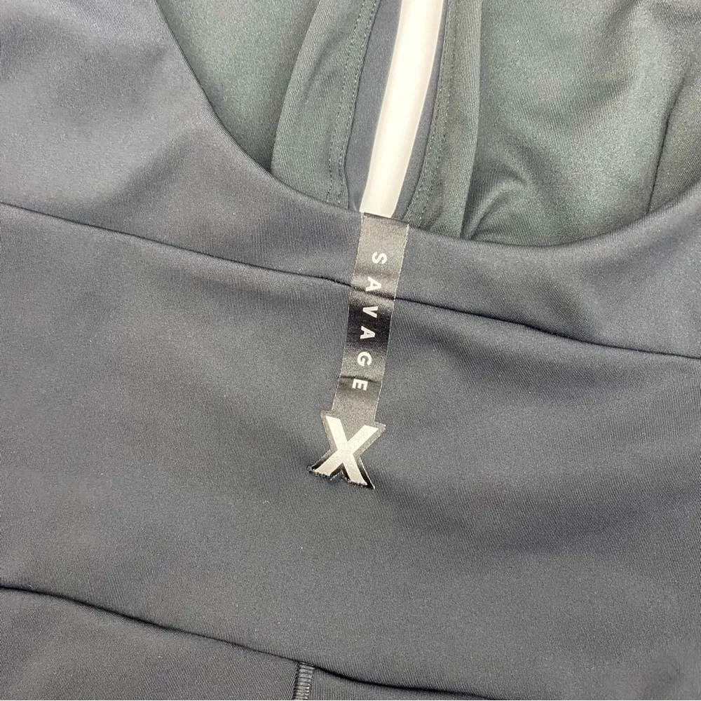 Savage X Fenty Hotline Jumpsuit Onesie: Black Caviar/Hot Pink Stripe - Image 14