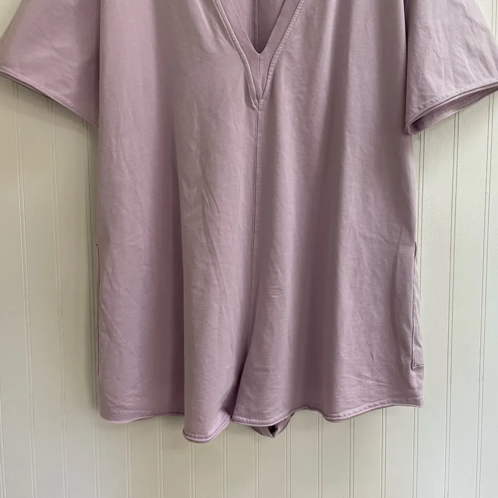 FP Movement by Free People Hot Shot Tee Romper in Lavender Fog Size L NWOT Purple Size L - Image 10
