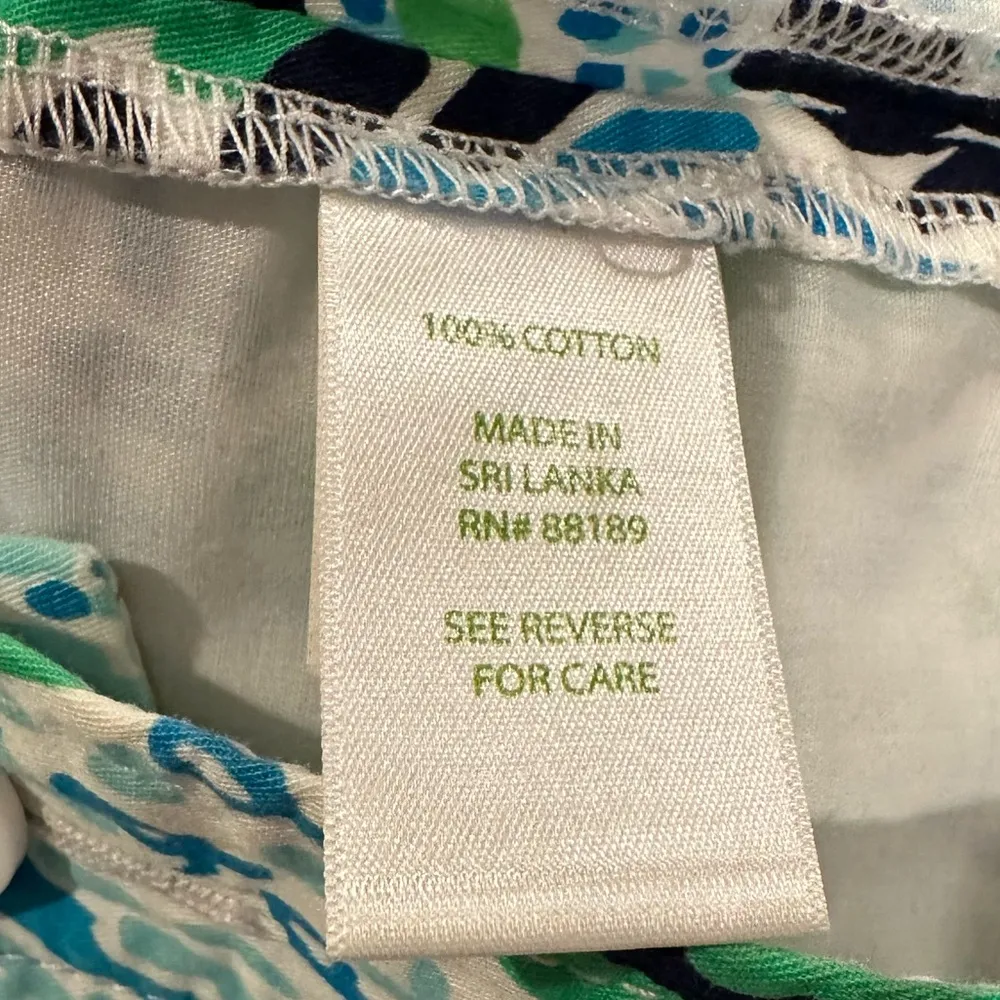 LILLY PULITZER CALLAHAN LETS CHA CHA SPA BLUE GREEN WHITE COTTON SHORTS 2 - Image 7