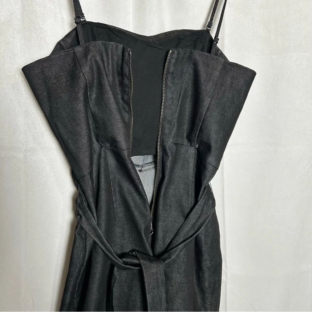 Gap Factory Cotton Blend Y2K Style Sleeveless Spaghetti Strap Mini Dress Size 6 Blue - Image 3