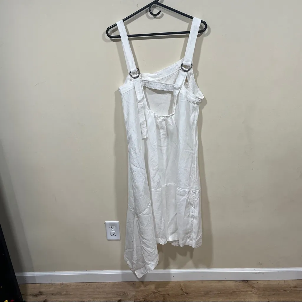 NWOT antropologie Taped Cutwork Tank Linen Minidress size large white - Image 7
