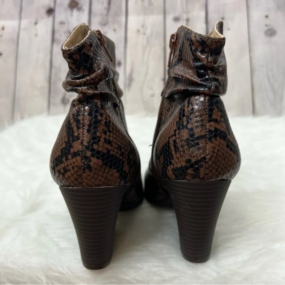 Seven Dials Halsey Bootie’s Snake Print Brown Slouch Western 7 Rodeo Streetwear - Image 6