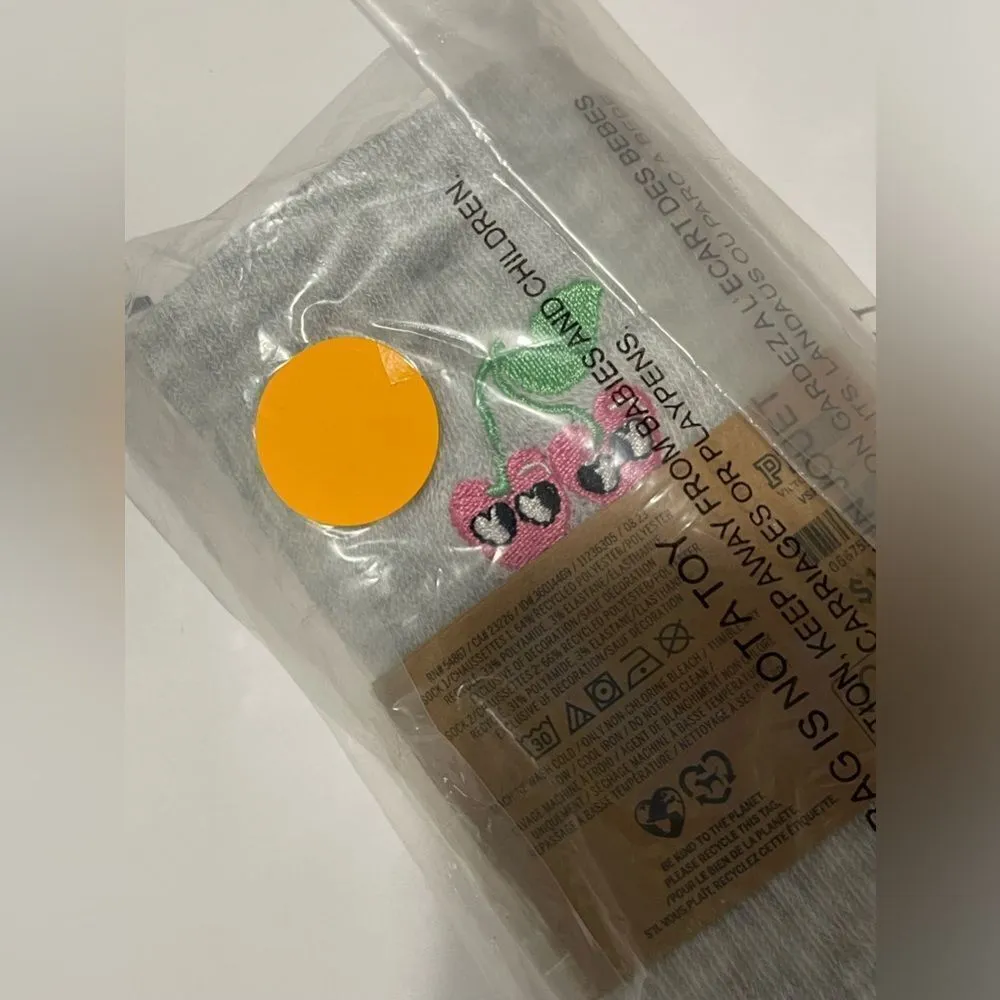 New in bag.  CREW SOCKS. Victoria’s Secret embroidered fruit crew socks. - Image 3