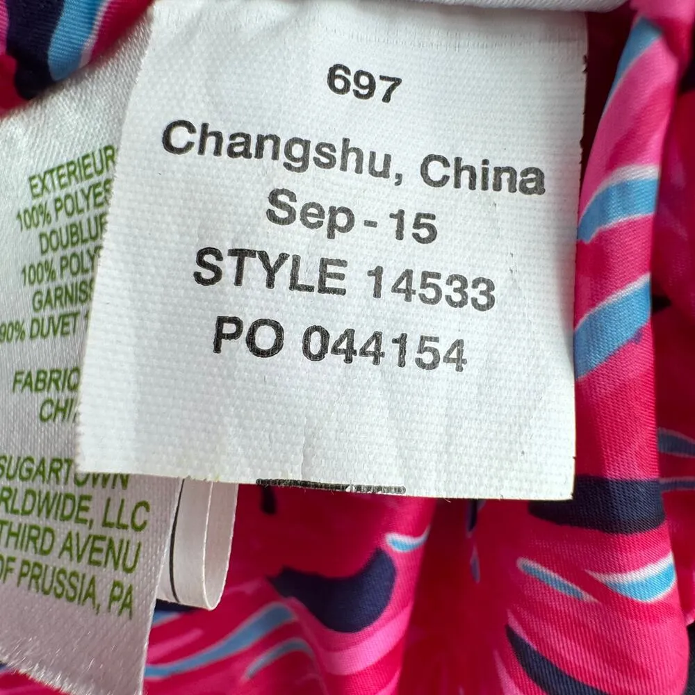 Lilly Pulitzer Isabelle puffer vest down filled XS zip front quilted navy blue - Image 12